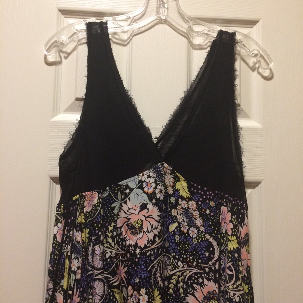 GUC: Free People Longwood Floral Mesh slip dress, (M) - Picture 5 of 6